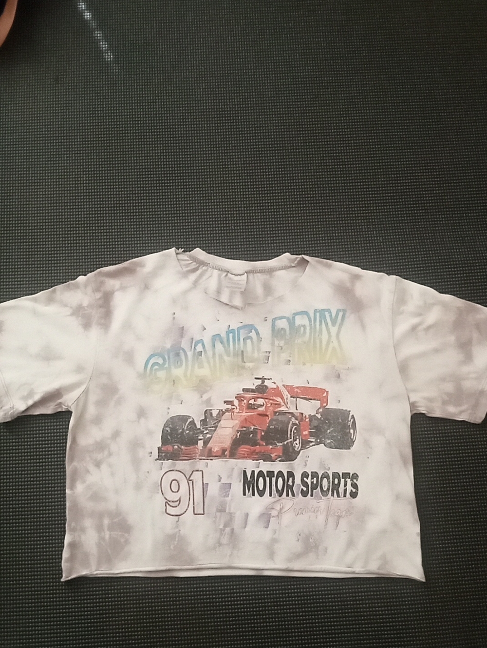 Women's Grand Prix Motor Sports Tie-Dye Tee - White/Grayish Purple